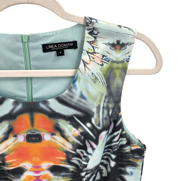 Linea Domani Limited Collection Womens Size 4 Sleeveless Printed Sheath Dress - Picture 7 of 10